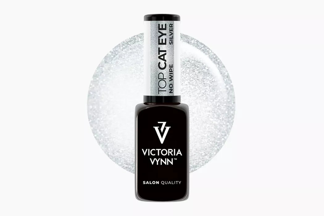 GEL POLISH TOP Silver Cat Eye No Wipe