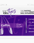 SOFT GEL TIPS Long Coffin 500 Stk.
